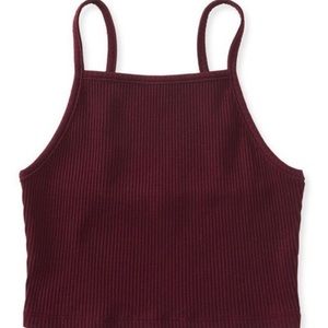 Aeropostale maroon ribbed crop top